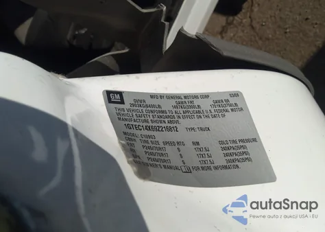 2009 GMC Sierra 1500 Work Truck из США, поврежденный, VIN 1GTEC14X69Z216812